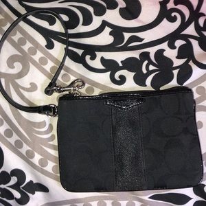 NWOT Coach Black Wristlet